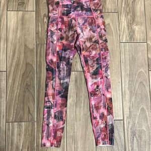 Lululemon Athletica Pink and Purple Leggings High Waist Performance